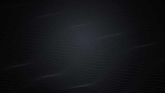 Dark abstract background with subtle wavy lines and smooth gradient texture for modern technology design