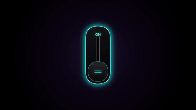 Minimalist dark toggle switch ui element