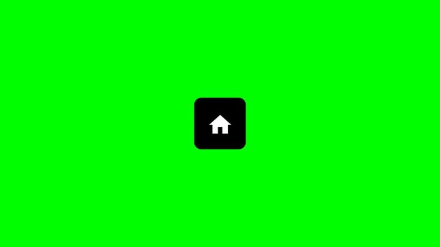 Green screen chroma key with home icon tracking markers