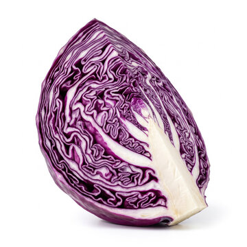 Vibrant red cabbage slice, nutritious, delicious joy