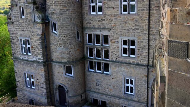 the castle of adelebsen in germany 4k video with a pan