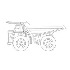 Dump truck line drawing vector,dump truck outline design image,dump truck line art illustration,dump truck line design vector,dump truck line icon image  © Hari