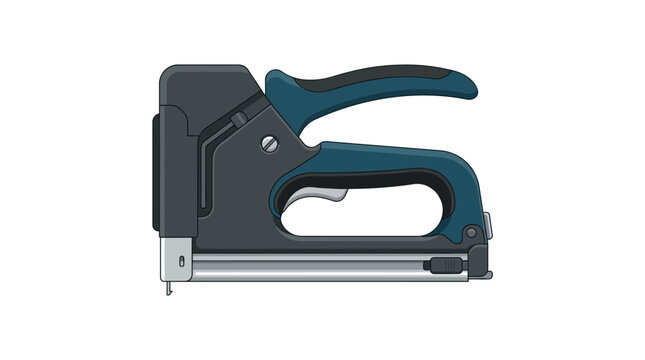 Heavy Duty Staple Gun Tool Isolated on Transparent Background - Construction Office Supplies