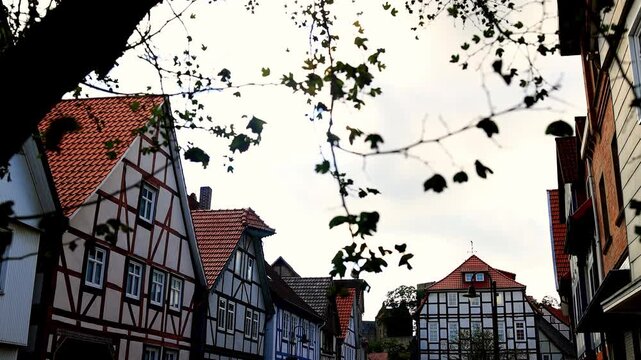 the historic german village of adelebsen in germany 4k video