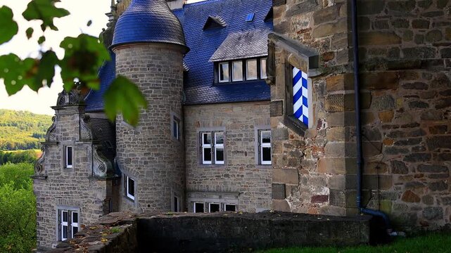 the castle of adelebsen in germany 4k video with a pan