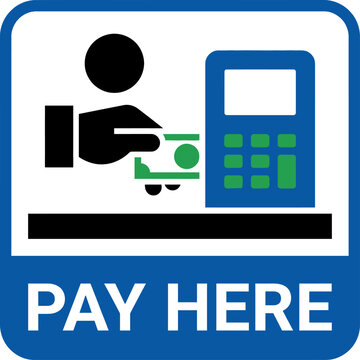 Cash Counter Sign Flat Vector Payment Cashier Checkout Point Icon