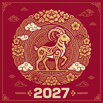 Celebrating the year of the goat in 2027 a vibrant and auspicious chinese new year with traditional symbolism and cultural festivities