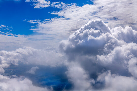 Clouds in the Sky During Midday Flight