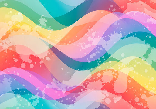Abstract Colorful Wave Background with Circles, Rainbow Curves, Flowing Lines and Vibrant Vector Pattern for Modern Wallpaper, Banner and Creative Design