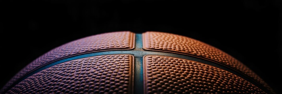 Leather Basketball Ball Texture Pattern Surface Close Up Court Sport Game Competition Activity Canvass Banner