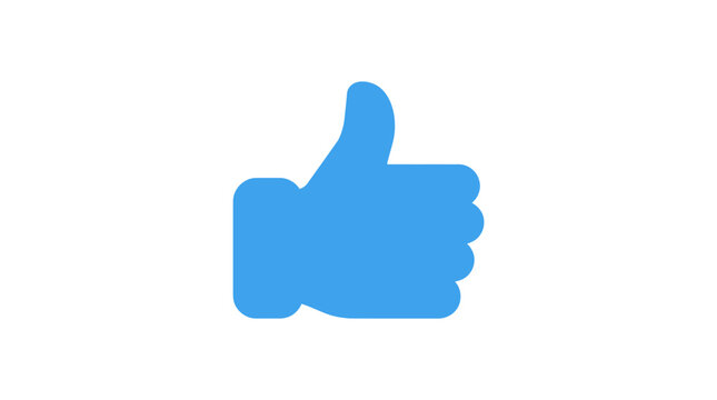 A blue thumbs up icon represents approval positive feedback and social media engagement thumbsup like socialmedia affirmation consent