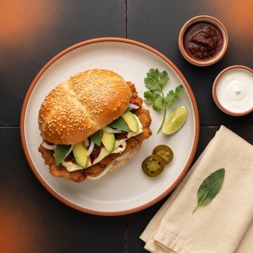 Cemitas with Sesame Seed Bun, Puebla Mexican Style