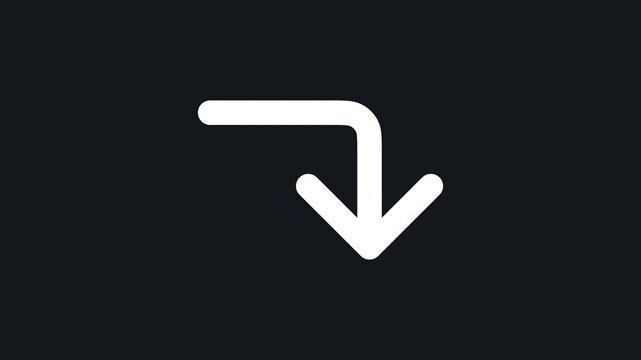 Arrow sub right down click tap micro interaction animated icon