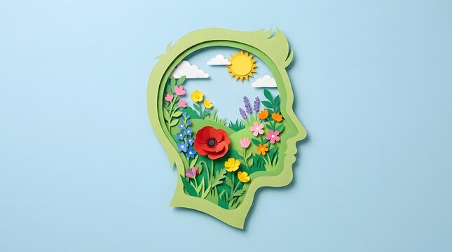 Cultivating inner peace a visual exploration of mental wellbeing growth and the beauty of a healthy mindscape