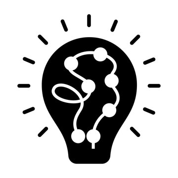 Smart Light Bulb Circuit Network Innovation Tech Monogram Icon Vector Illustration in AI EPS SVG PNG
