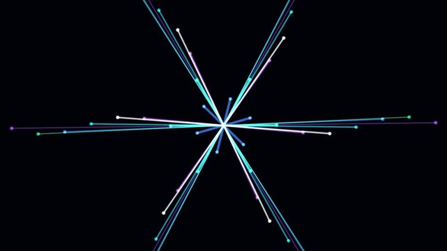 Bioluminescent Genome genetic mutation lattice & evolutionary node wave stock motion video rendered with NEON CYBER CYAN cybernetic genetics aesthetics.  Ideal for pharmaceutical promo graphics,