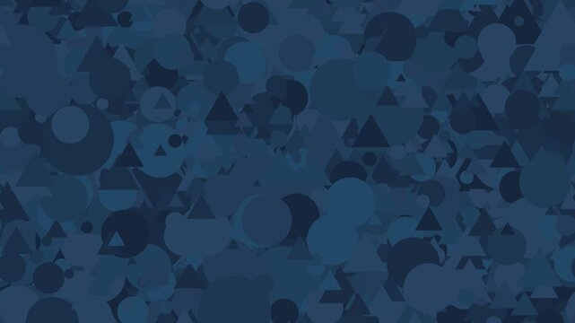 Blue geometric shapes shifting, abstract motion background, modern digital design