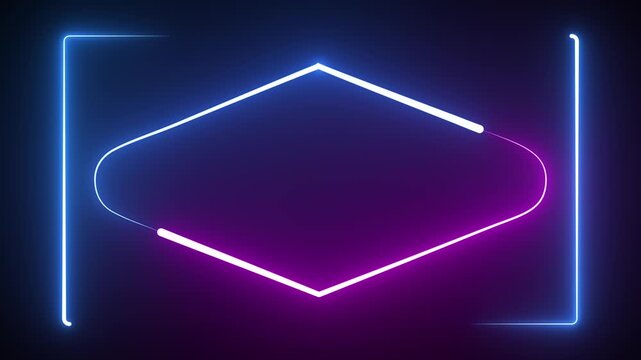 Animation seamless 4k loop Computer generated wallpaper texture element flat style with animation of rounded rectangles, circles lines light shadow 4k neon glow colorful backdrop simple forms pattern