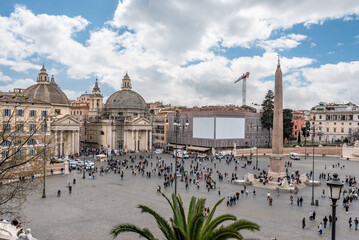 Piazza Del Popolo And Twin Churches In Rome, Italy © imagoDens