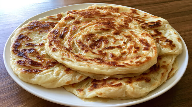 transparent malawach laminated pan bread with grated tomato