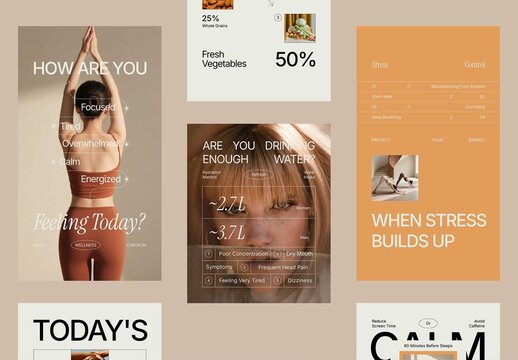 Minimalist Wellness Social Media Set