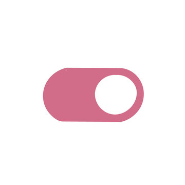Pink toggle switch UI icon for user interface design
