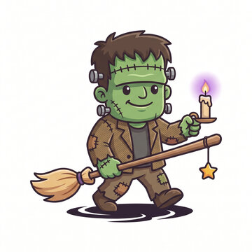 Cute Halloween Frankenstein