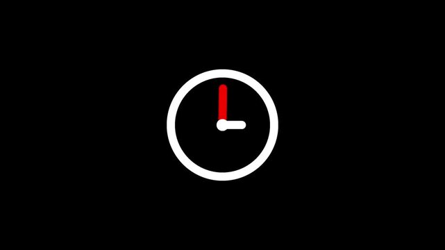 A sleek digital timer graphics featuring a rotating red indicator inside a white circle, representing time management, countdown animations, waiting periods, and modern abstract UI elements.