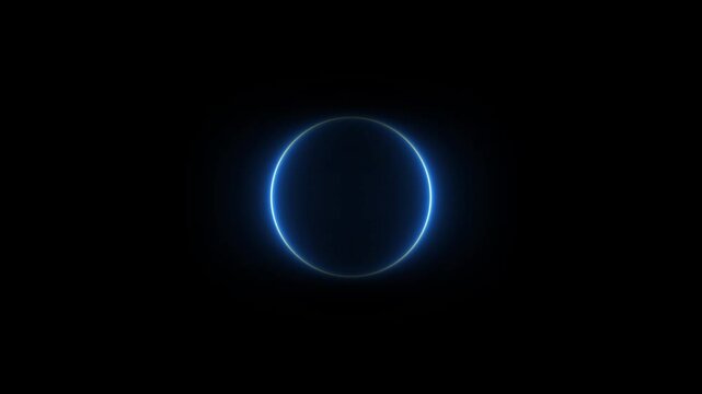 Abstract neon circle radio waves looping background.Radio wave signal, radar concept.Radio waves seamless animation background video with alpha chanel.4k video