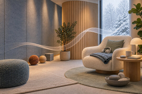 Winter Sensory Quiet Room for Workplace Wellbeing