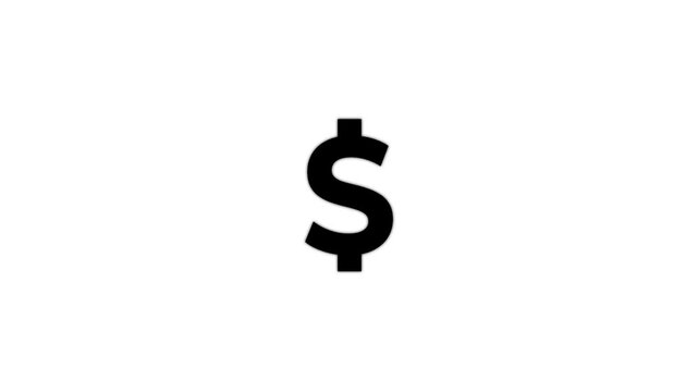Simple black dollar sign icon inside a circle on a white background.