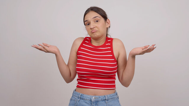 Indian Woman Doing I Dont Know Gesture