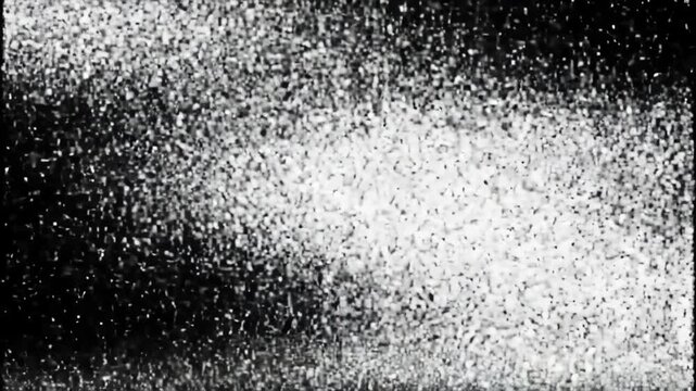 Dense TV static noise overlay with flickering pixel grain like untuned television with uneven density patches in seamless loop
