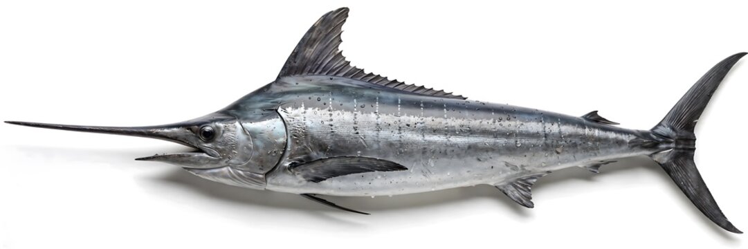 Fresh swordfish isolated on white background