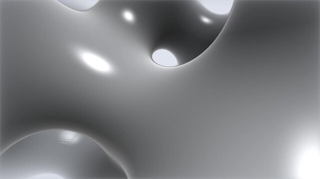 Abstract Clean Alabaster Gyroid Fluid Liquid Motion Dynamic Background Concept