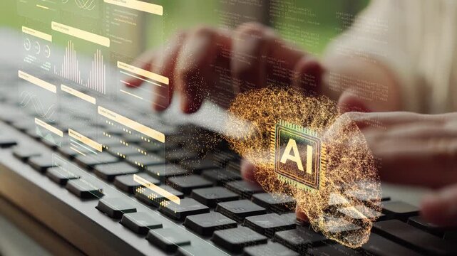 An AI knowledge graph links entities and source material with workplace tasks, illustrating how connected information can support evidence-based decisions.