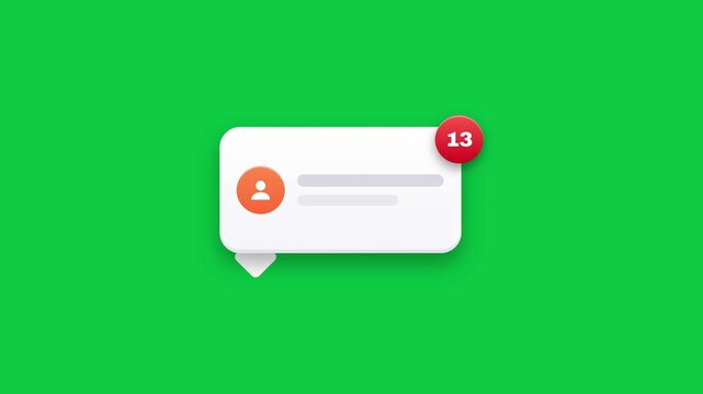 Comment Bubble Green Screen Animation 4K Social Media Chat