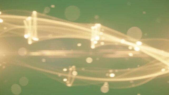 Soft golden lens flares slowly sweeping across a flat green screen introducing warm optical artifacts and gentle washed-out contrasts.