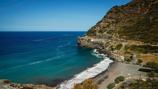 Plage de Negro, Cape Corse, Corsica, Francia