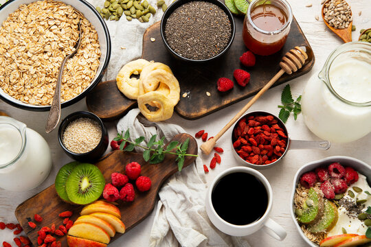 Healthy breakfast concept.