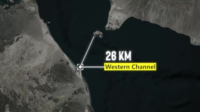 Bab Al Mandab Strait Western Channel And Alexander Strait Satellite Map Animation
