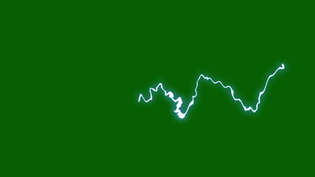 Animated electric lightning bolt storm effect FX on a green screen background, Electric thunder boom effect with glowing lightning bolt strike, vibrant blue energy sparks.4k video