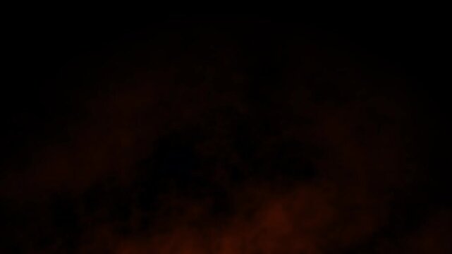 Subtle warm amber smoke and fiery haze drifting slowly against a deep dark background motion footage