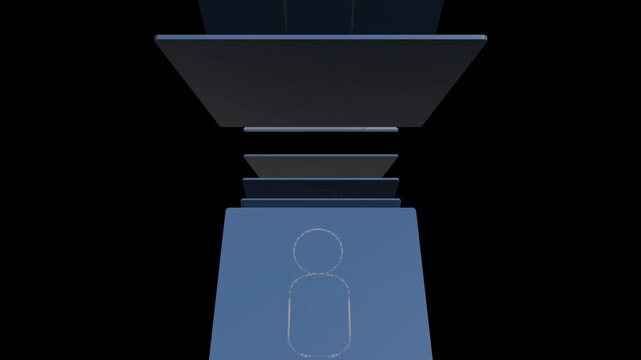 Digital User ID Card with Floating Holographic Interface
