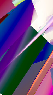 Abstract colorful geometric digital illustration with gradients