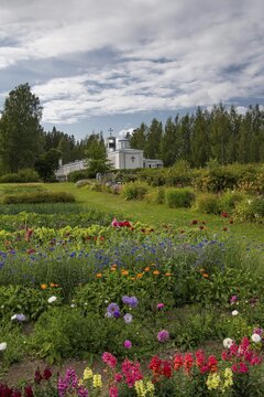 Convent and garden, Trinity Convent, Lintula Nunnery, Karelia, Eastern Finland, Finland