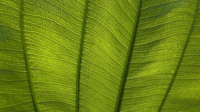 Echinodorus palifolius green leaf texture, aquatic water jasmine plant pattern in 4K Resolution