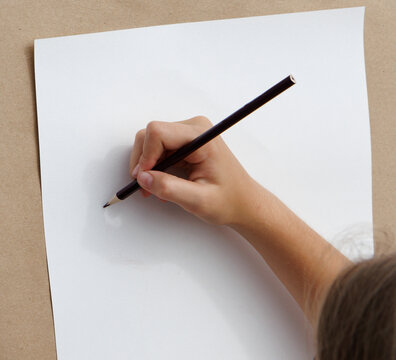 Hand sketches on blank white paper