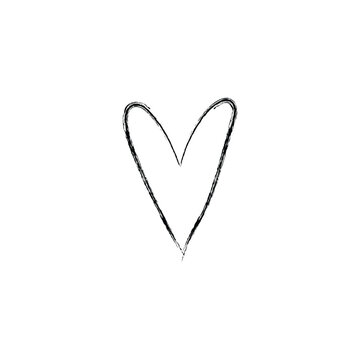 Grunge black hearts icon. Black brush stroke heart icons in expressive hand drawn styles. Handcrafted heart elements with a creative, modern look.