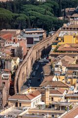 Aerial View of Passetto di Borgo, Rome © imagoDens